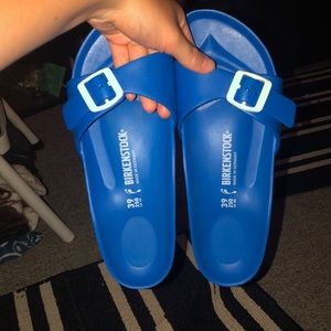 Blue rubber Birkenstock’s